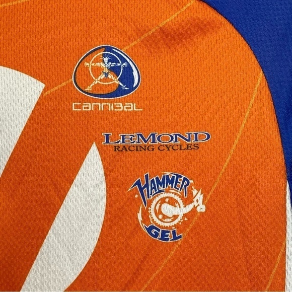 Cannibal Australia Cycling Jersey Mens Large Orange 3/4 Zip Lightweight Pockets - Picture 10 of 14